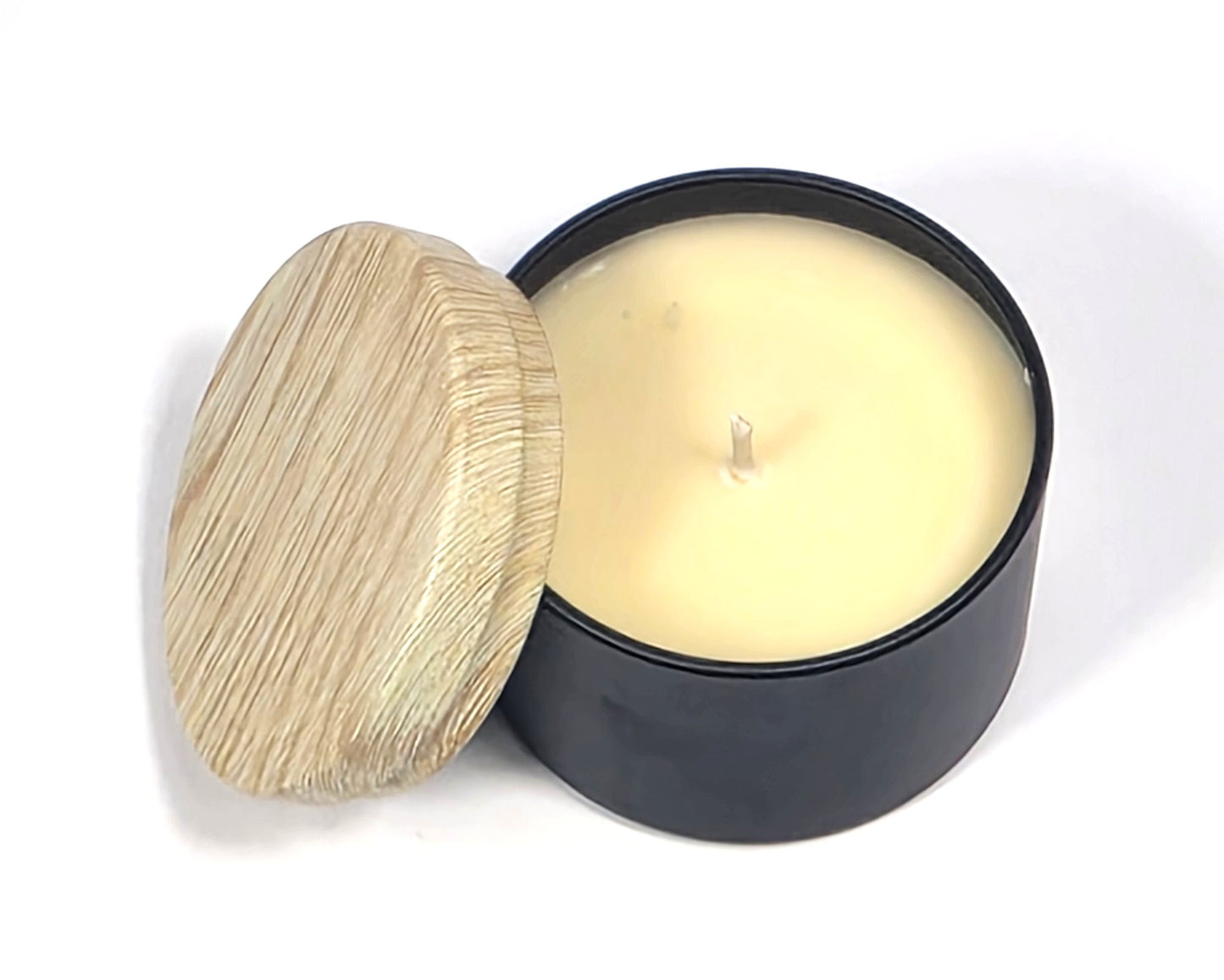 Bahama Vacation 4oz Soy Candle showing hand-poured soy wax and cotton wick