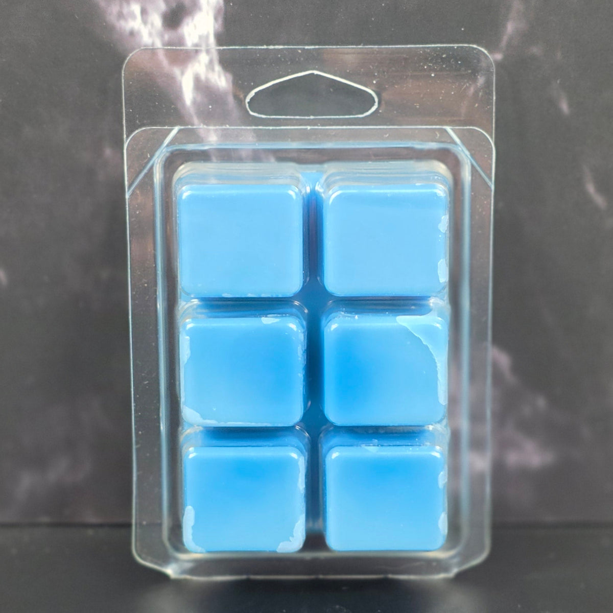 Blueberry waffle soy wax melt cubes tray view
