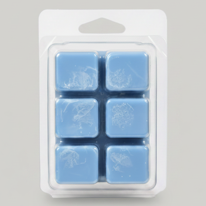 The Perfect Man Soy Wax Melt cubes in hand-poured soy wax clamshell packaging