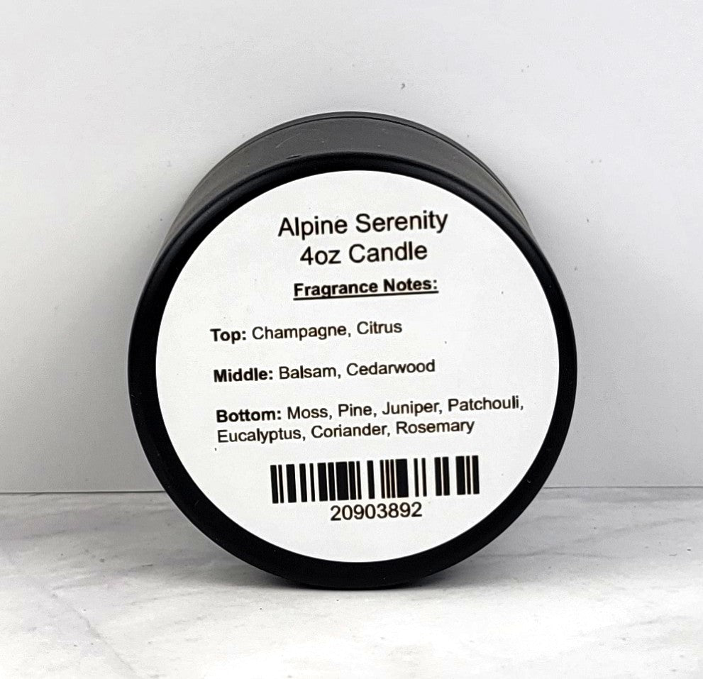 Hand-poured balsam and cedarwood scented soy wax candle