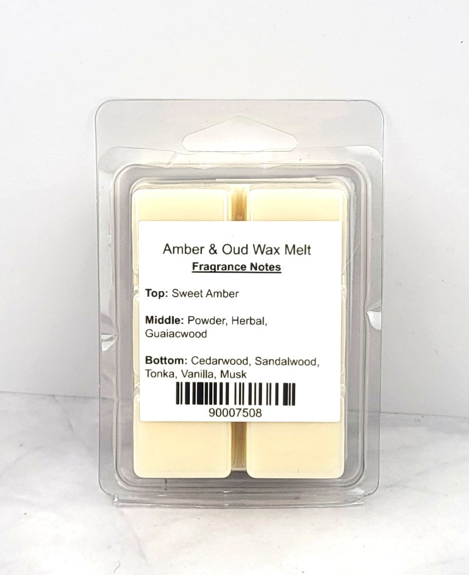 Amber & Oud Soy Wax Melt | Luxurious Amber, Woods & Oriental Scent