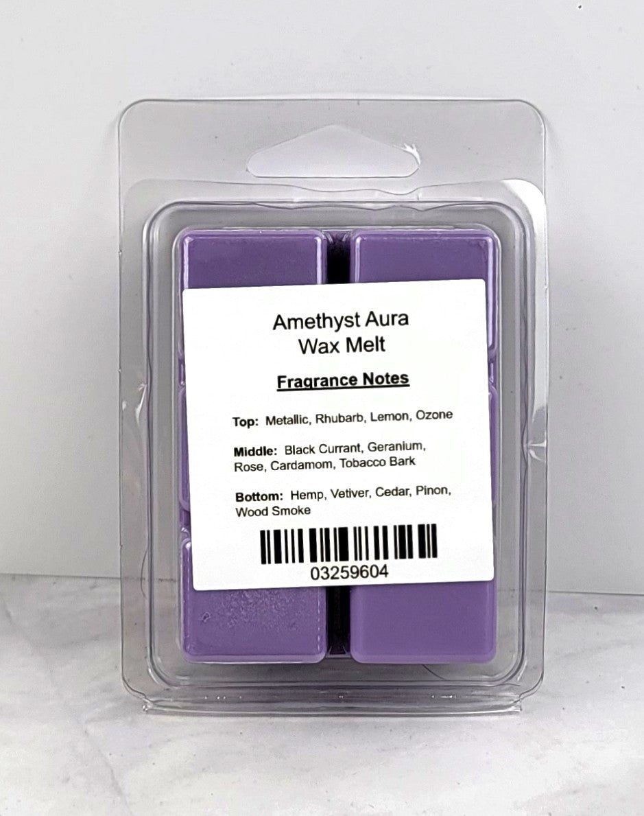 Amethyst Aura Wax Melt - Bold Black Currant & Earthy Tobacco Fragrance