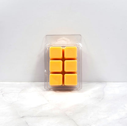 Autumn In The Park Soy Wax Melt cubes in hand-poured soy wax clamshell packaging