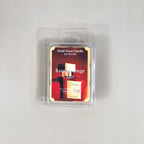 Labeled Baccarat Rouge 540 soy wax melt in a 2.5oz clamshell with a luxury red and gold label reflecting a high-end designer fragrance profile.