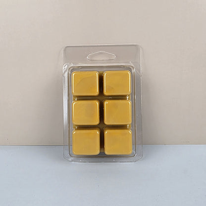 Barber Shop Soy Wax Melt cubes in hand-poured soy wax clamshell packaging