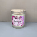Fun nostalgic candle in frosted glass