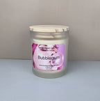 Fun nostalgic candle in frosted glass