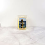 Cactus & Sea Salt wax melt with green cactus and sea decor