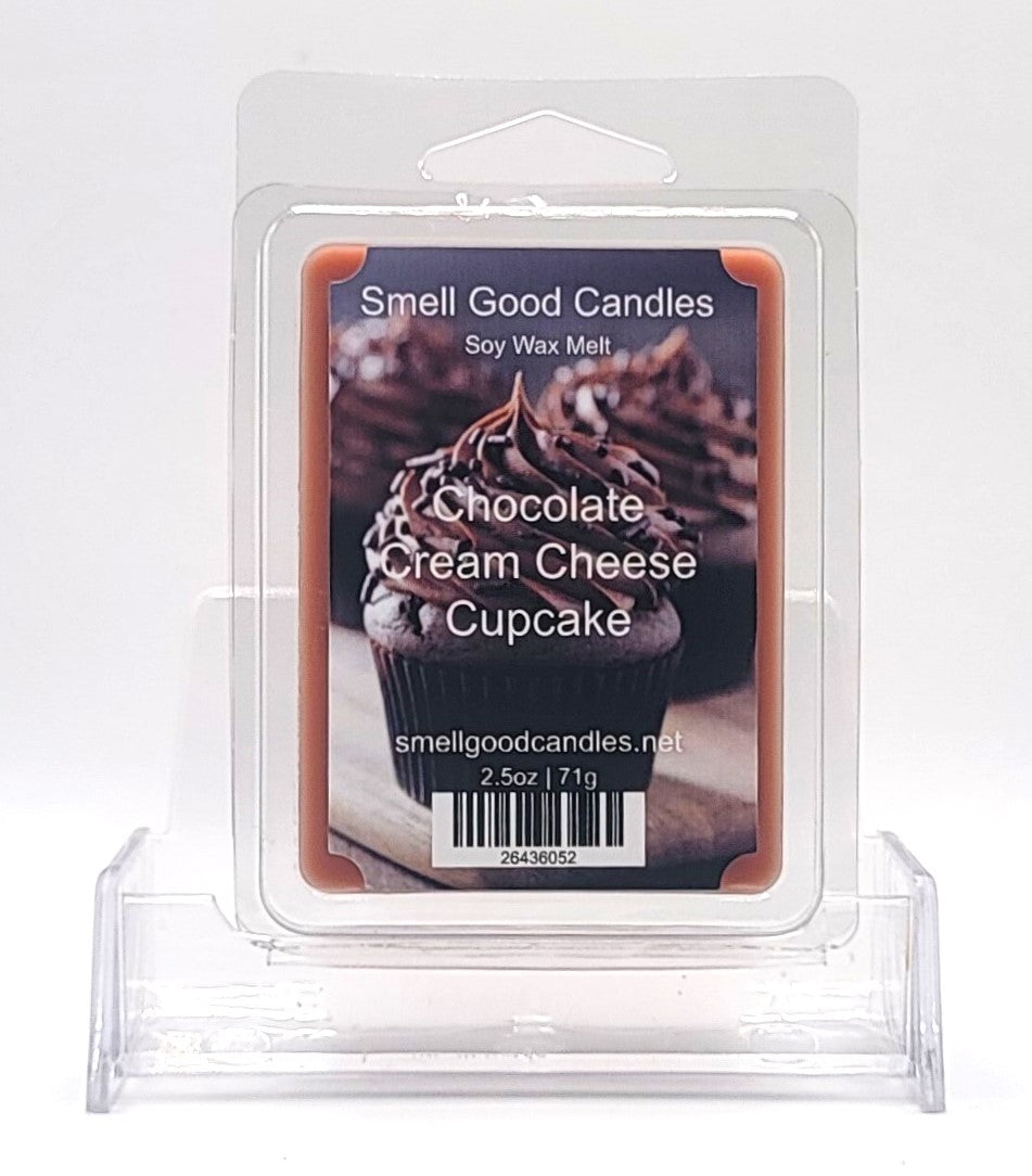 Chocolate Cream Cheese Cupcake Soy Wax Melt with rich cocoa and buttercream scent