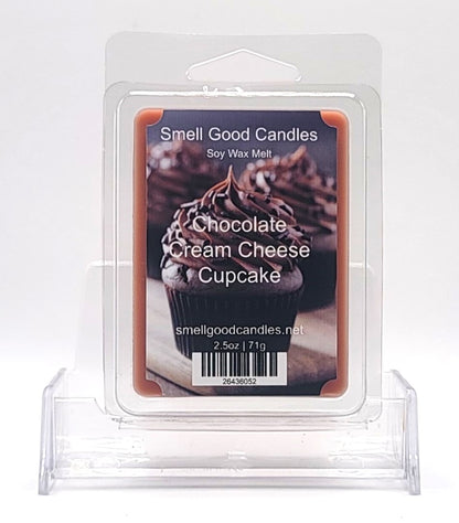 Chocolate Cream Cheese Cupcake Soy Wax Melt with rich cocoa and buttercream scent