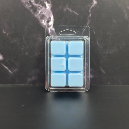 Clouds In The Sky Soy Wax Melt cubes in hand-poured soy wax clamshell packaging