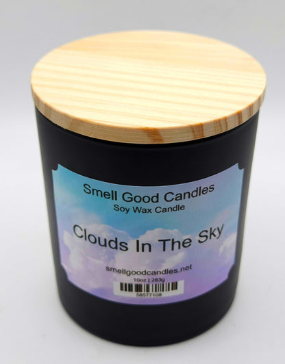 Clouds in the Sky 10oz Soy Wax Candle with airy coconut and driftwood scent