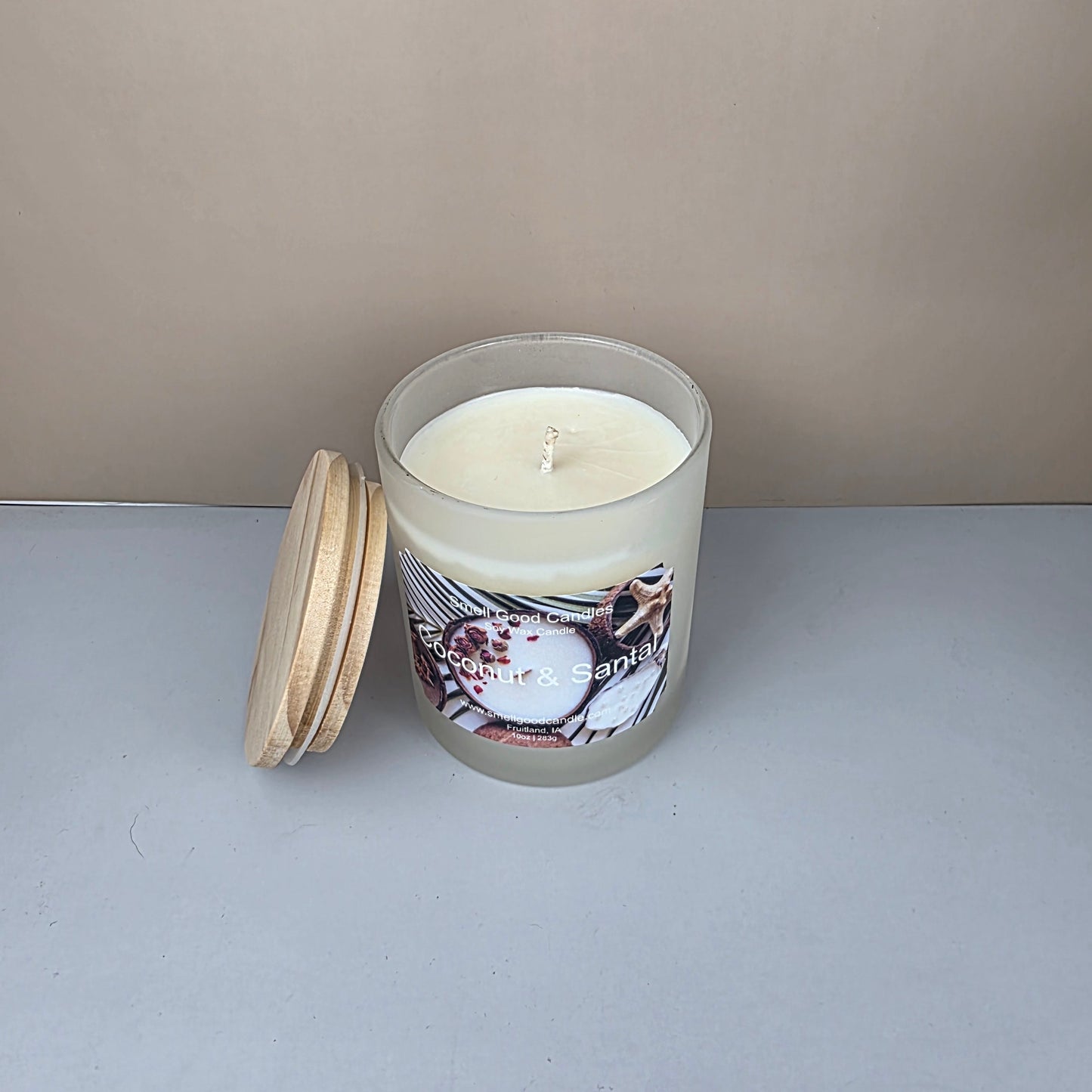 Luxury coconut soy candle minimalist design