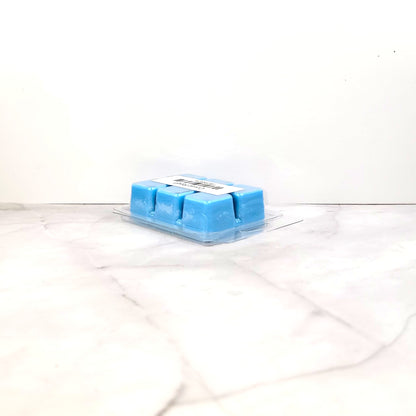 Summer wax melt evoking coastal waters and fresh florals
