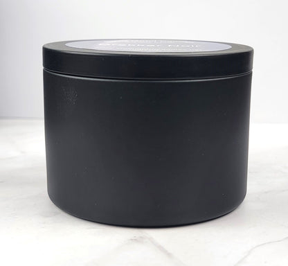 Modern masculine candle gift for him, premium soy wax candle