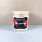 8oz Drakkar Noir soy candle in frosted glass jar for luxury home decor.