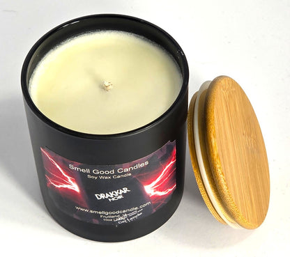 Hand-poured cologne-inspired candle featuring leather, amber, and vetiver notes.