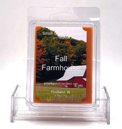 Fall Farmhouse Soy Wax Melt with pumpkin, cinnamon, and clove fragrance