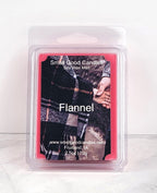 Flannel soy wax melt in rustic packaging