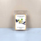 Packaged soy wax melt with 'French Vanilla' fragrance on a light background