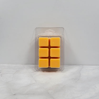 Hand-poured wax melt featuring citrus and gardenia