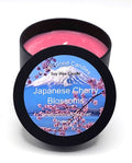 Japanese Cherry Blossom 4oz soy wax candle with floral and woodsy notes.