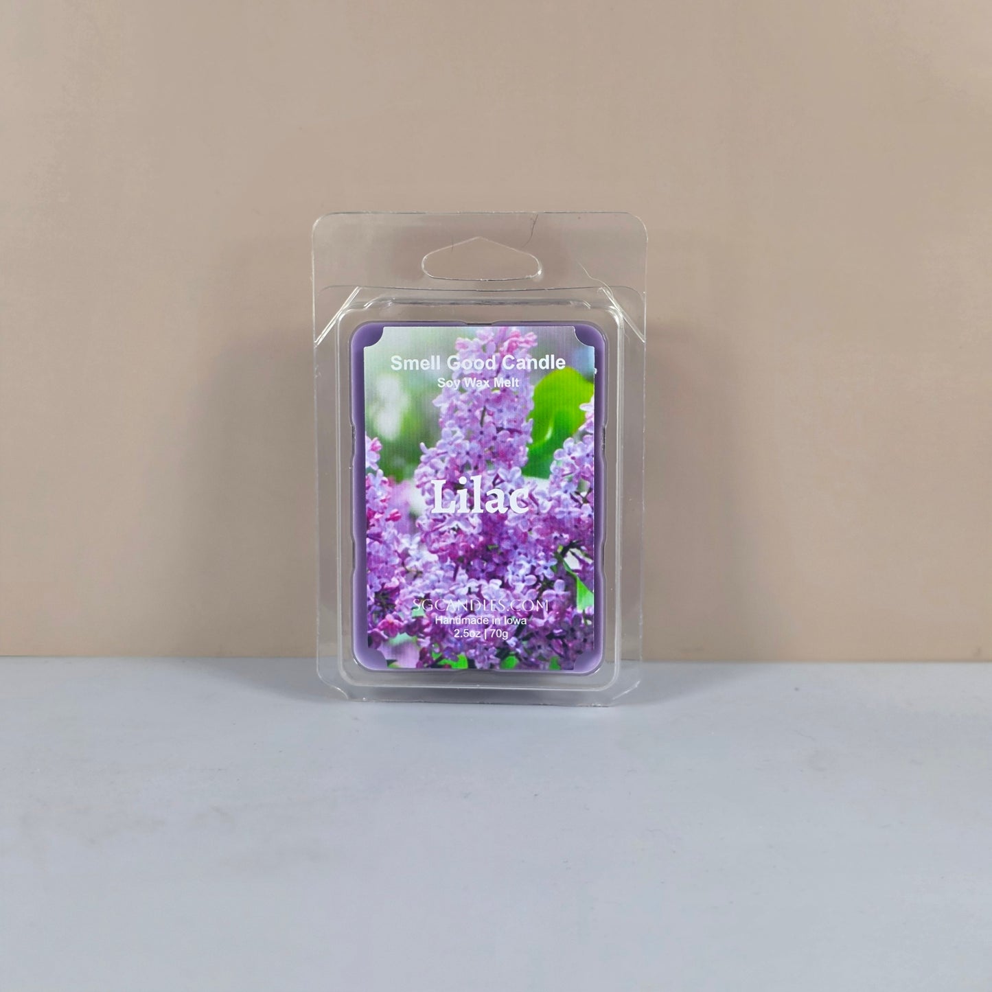 Lilac wax melt with fresh floral scent