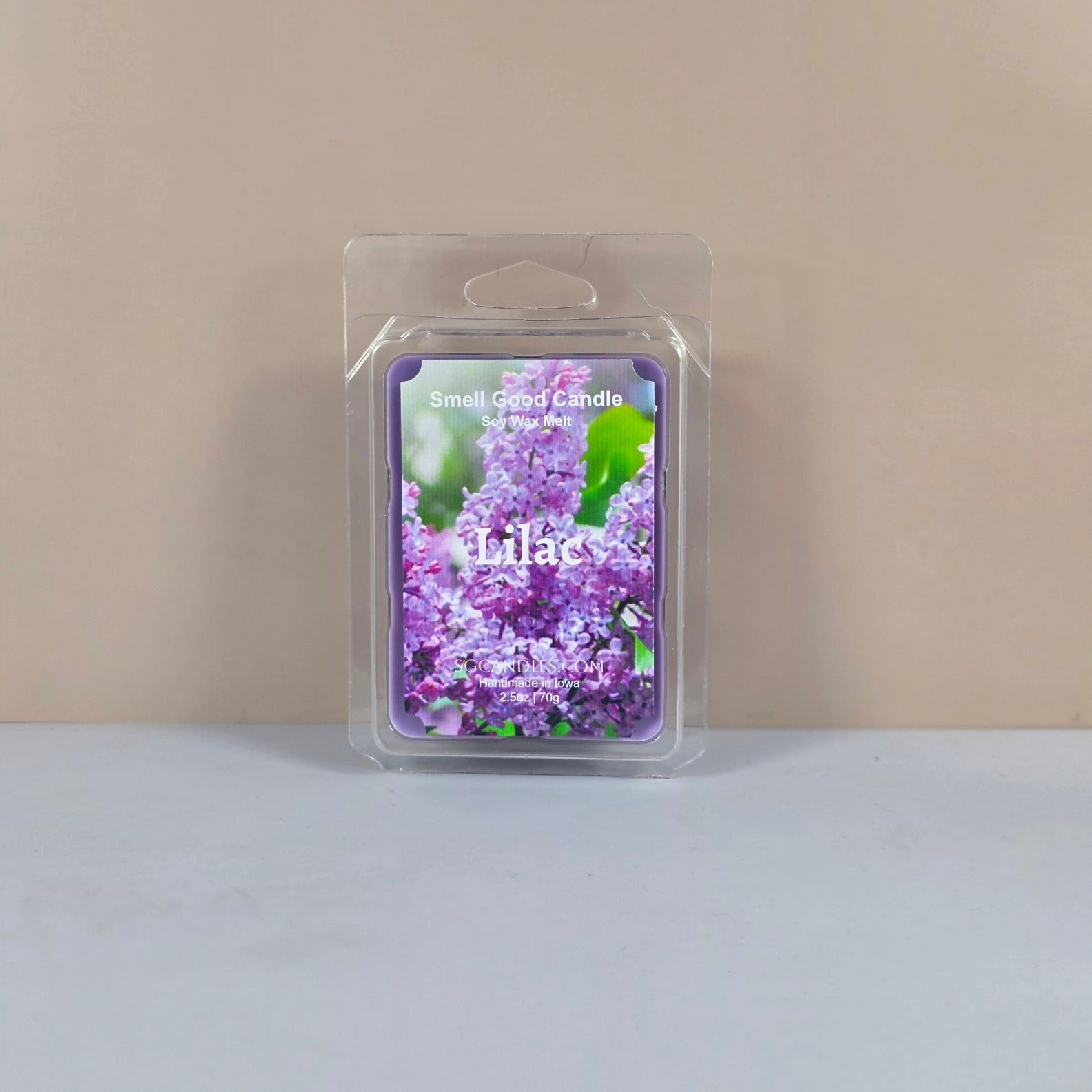 Lilac wax melt with fresh floral scent