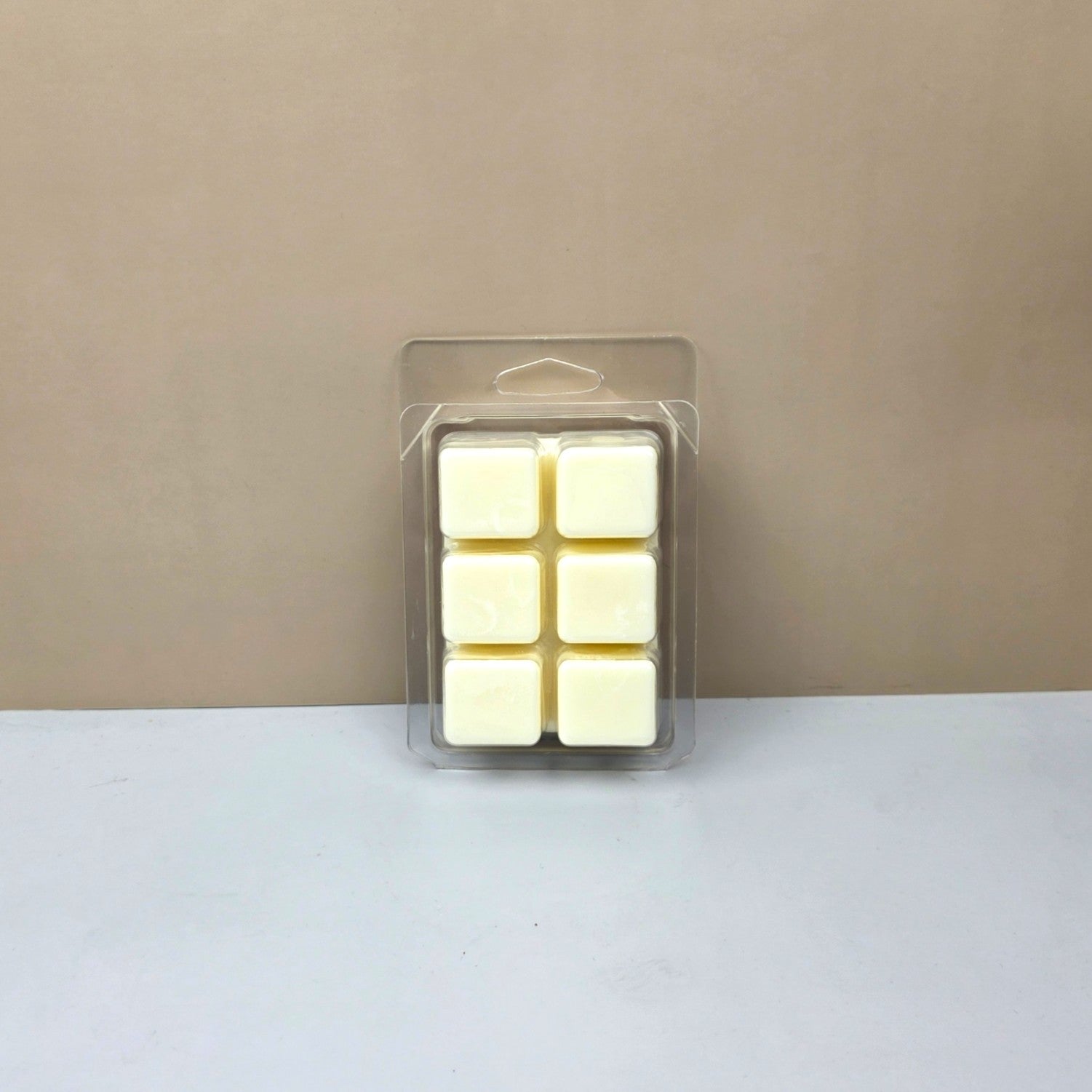 Minimalist off-white vertical label for Linen and Driftwood home fragrance.