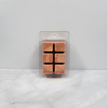 Maple Glazed Bacon Soy Wax Melt cubes in hand-poured soy wax clamshell packaging