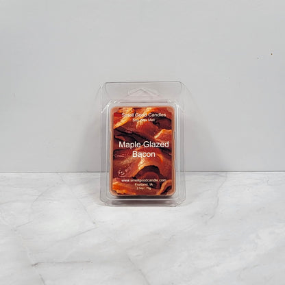 Maple Glazed Bacon soy wax melts with sweet maple syrup, smoky bacon and BBQ fragrance notes