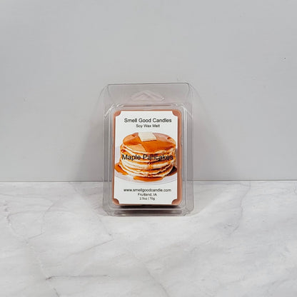 Maple Pancakes Soy Wax Melt with warm maple syrup and buttery pancake fragrance