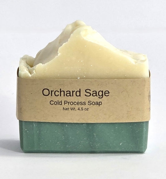 Orchard Sage Handcrafted Soap with apple, sage, pineapple, and coconut water fragrance notes