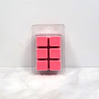 Pink Lavender Clouds wax melt with soft pink sugar and sandalwood base