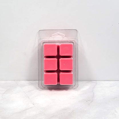 Pink Lavender Clouds wax melt with soft pink sugar and sandalwood base