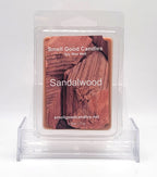 Sandalwood Premium Wax Melt with rich, earthy aroma in soy wax