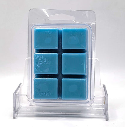 Snow Angels Soy Wax Melt cubes in hand-poured soy wax clamshell packaging