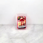 Handcrafted soy wax melt with strawberry and vanilla scent