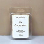 The Commodore luxury masculine wax melts with mahogany and coconut.