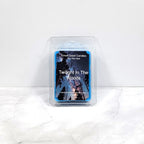 Twilight in the Woods soy wax melt with forest-inspired decor