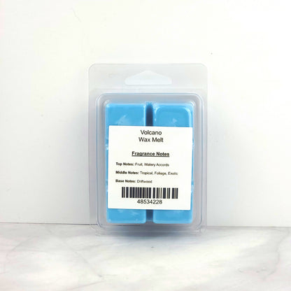 Hand-poured 2.5oz Volcano Soy Wax Melt with crisp fruits, tropical foliage, and driftwood for a long-lasting, exotic aroma.