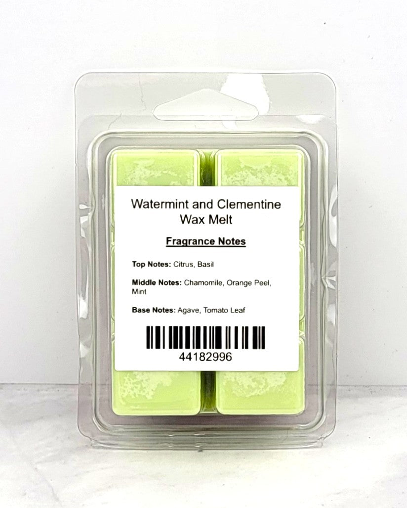 Bright citrus soy wax melt with basil, mint, and chamomile