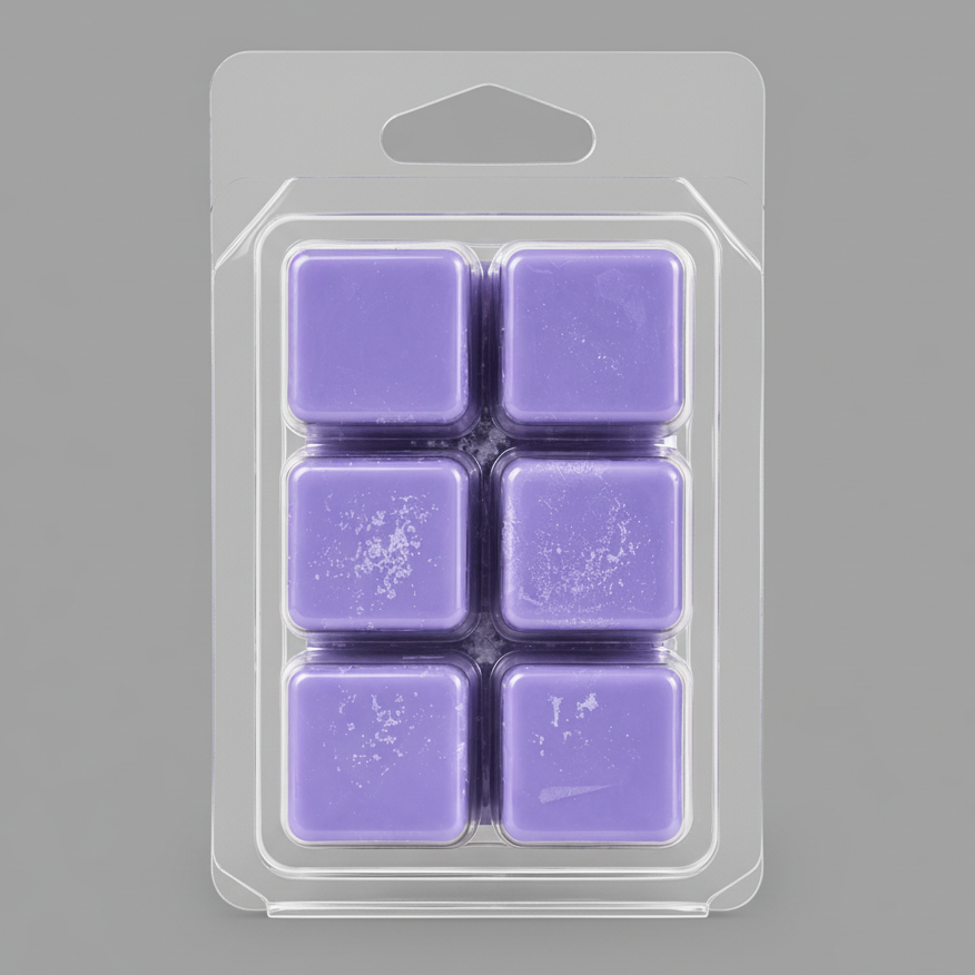 Lilac soy wax melt with six wax cubes, handcrafted floral home fragrance wax melt
